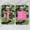 Camouflage Pattern Monogram Luggage Tag