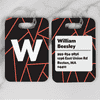 Geometric Pattern Monogram Luggage Tag