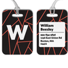 Geometric Pattern Monogram Luggage Tag
