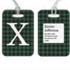 Green Buffalo Plaid Monogram Luggage Tag