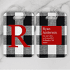 White Buffalo Plaid Monogram Luggage Tag