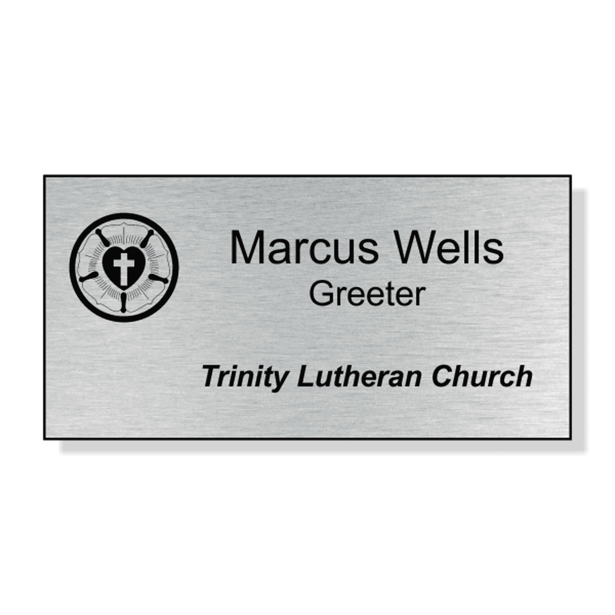 Lutheran Engraved Name Tag - Large Rectangle