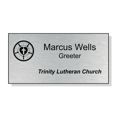 Lutheran Engraved Name Tag - Large Rectangle