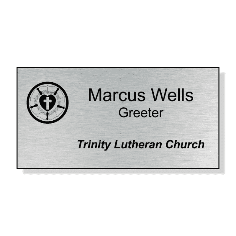 Lutheran Engraved Name Tag - Large Rectangle