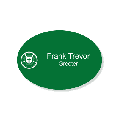 Lutheran Engraved Name Tag - Oval