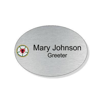 Lutheran Full Color Name Tag - Oval