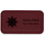 Magnetic Leatherette Rectangle Name Tag 