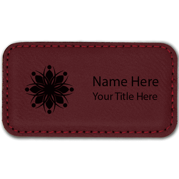 Magnetic Leatherette Rectangle Name Tag
