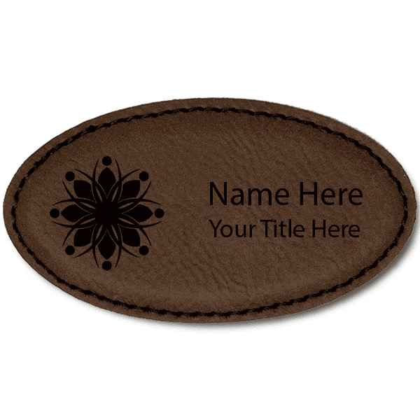 Magnetic Leatherette Oval Name Tag