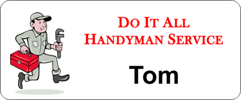 Maintenance Handy Man 3 Line Name Badge