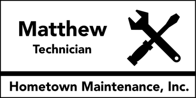 Maintenance Screwdriver 3 Line Name Badge