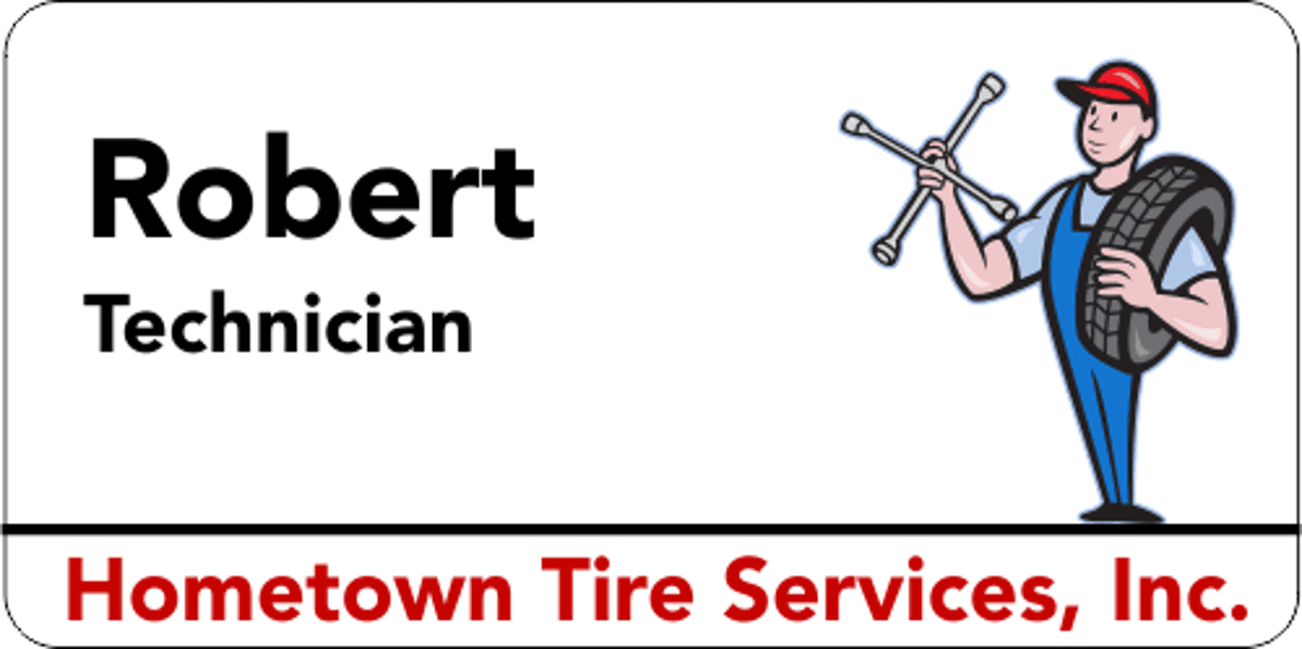 Maintenance Tire 3 Line Name Badge
