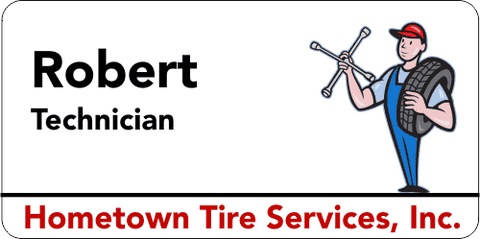 Maintenance Tire 3 Line Name Tag
