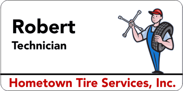 Maintenance Tire 3 Line Name Tag