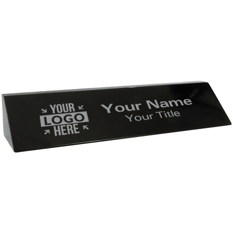 Solid Marble Engraved Desk Wedge