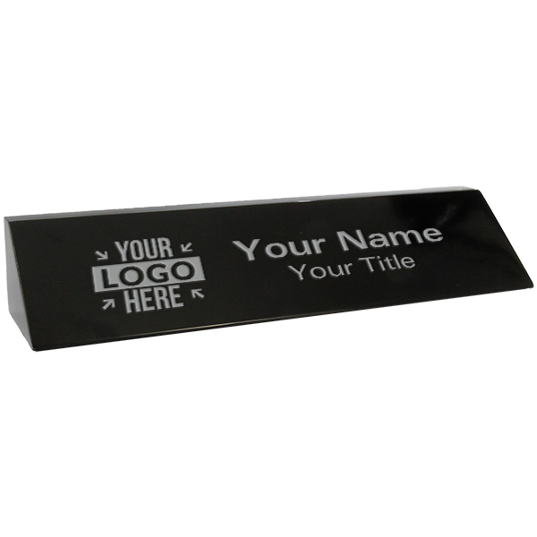 Solid Marble Engraved Desk Wedge