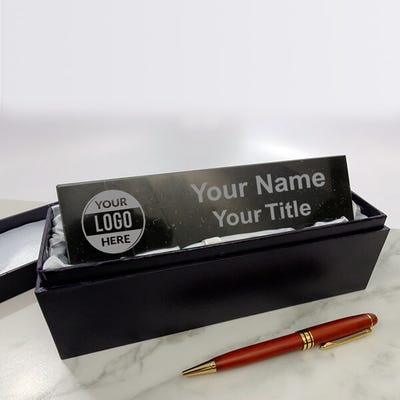 Solid Marble Engraved Desk Wedge - alternate view