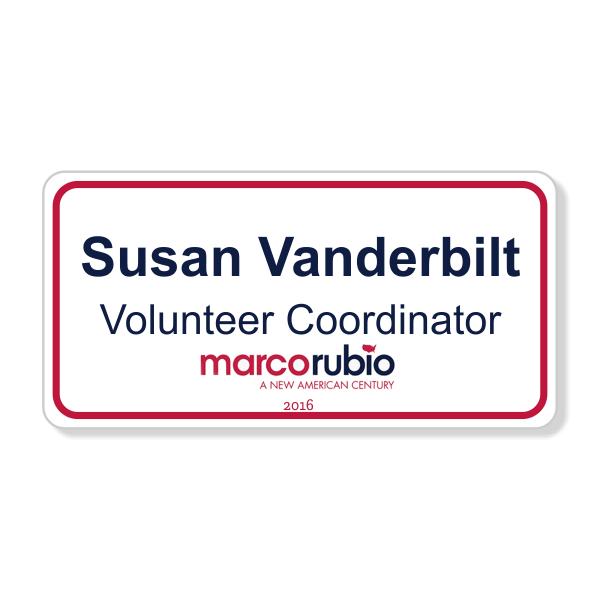 Marco Rubio Presidential Name Tag