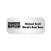 Michael Scott Dunder Mifflin Costume Name Tag