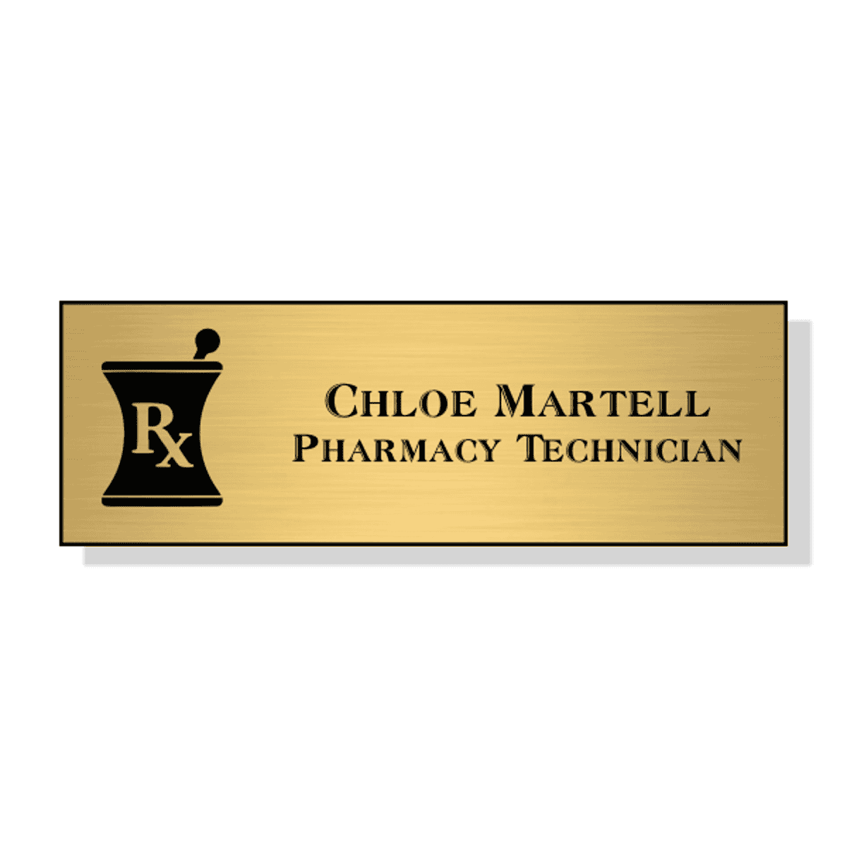 Mortar and Pestle RX Pharmacy Name Tag
