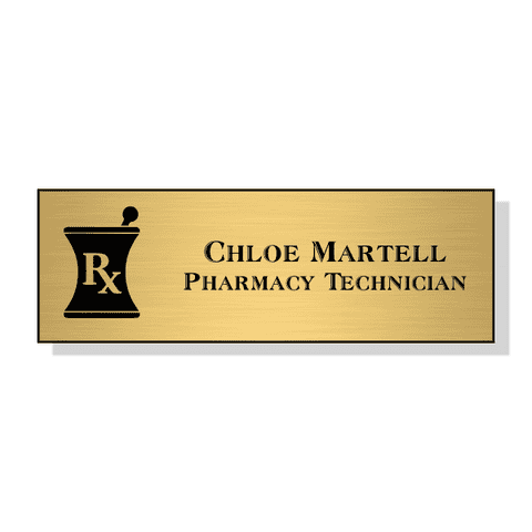 RX Pharmacy Name Tag