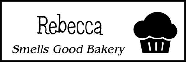 Bakery Muffin 2 Line Name Tag