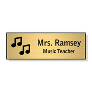 Music Notes School Name Tag