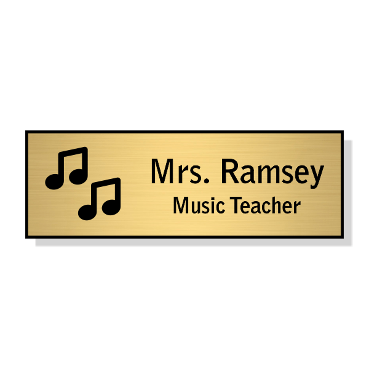 Music Notes School Name Tag