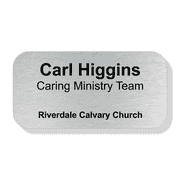 Name and Title Engraved Faith Large Rectangle Name Tag