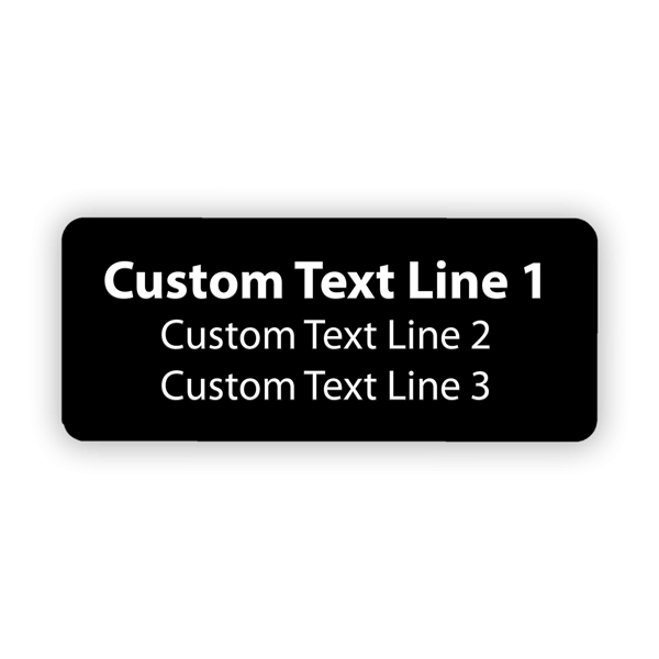 Custom 3 Line Laser Engraved Name Tag