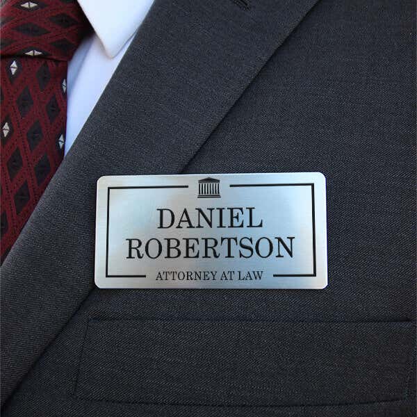 Modern Outline Logo Lawyer Name Tag Lifestyle