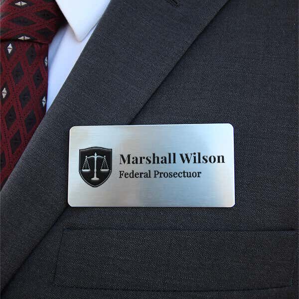 Law Scales Templated Lawyer Name Tag Lifestyle