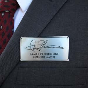 Custom Lawyer Signature Name Tag Lifestyle