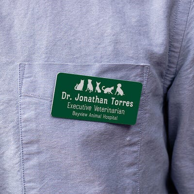 Veterinary Animals Name Tag - alternate view