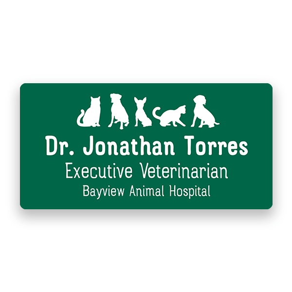 Veterinary Animals Name Tag