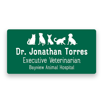 Veterinary Animals Name Tag