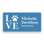 Veterinary Love Paw Name Tag