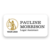 Custom Logo Serif Attorney Lawyer Name Tag