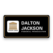 Custom Square Logo Attorney Lawyer Name Tag