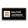 Custom Square Logo Attorney Lawyer Name Tag