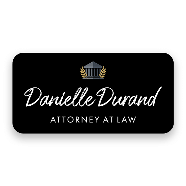 Court of Law Script Lawyer Name Tag