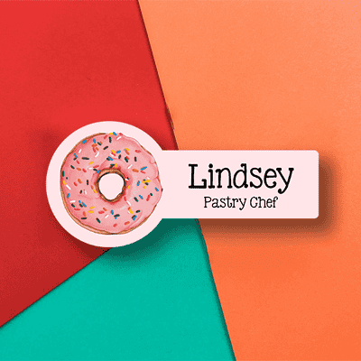Restaurant Bakery Name Tag - alternate view