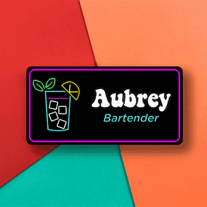 Restaurant Cocktail Bartender Name Tag Lifestyle