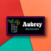 Restaurant Cocktail Bartender Name Tag Lifestyle