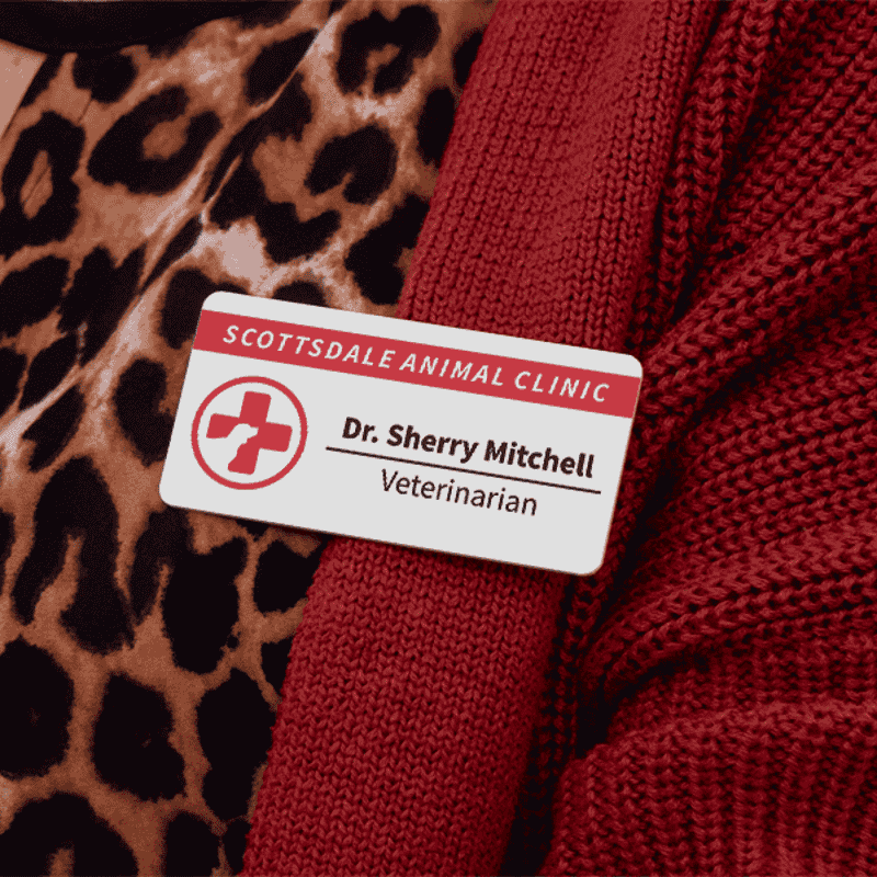 Veterinary Animal Hospital Name Tag Lifestyle