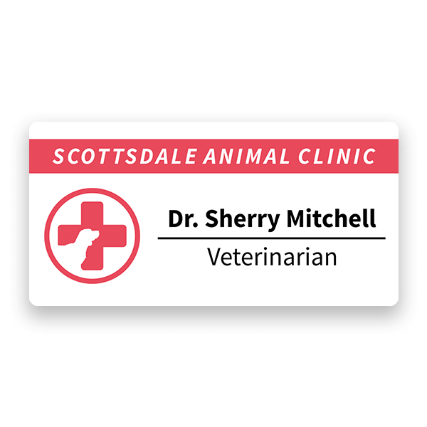 Veterinary Animal Hospital Name Tag