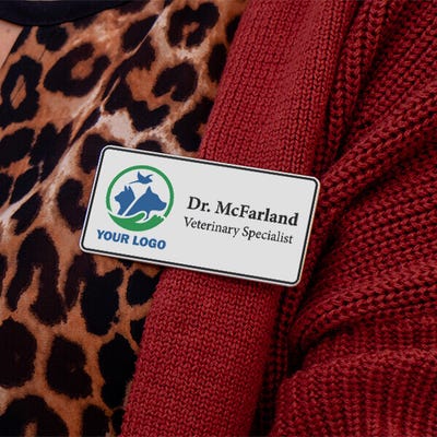 Veterinary Custom Logo Name Tag - alternate view