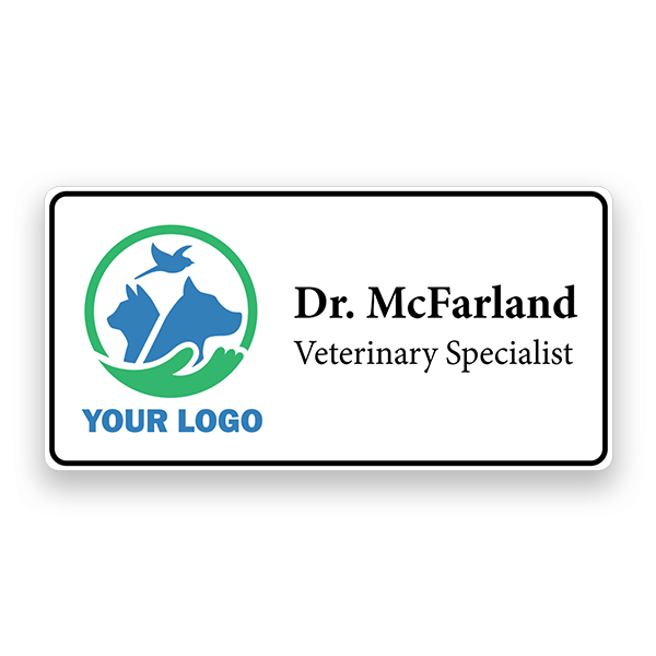 Veterinary Custom Logo Name Tag