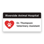 Veterinary Custom Paw Shape Name Tag