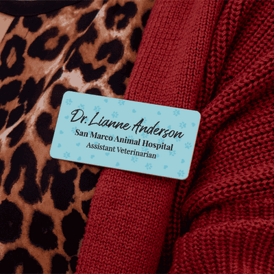 Veterinary Staff Name Tag  - alternate view